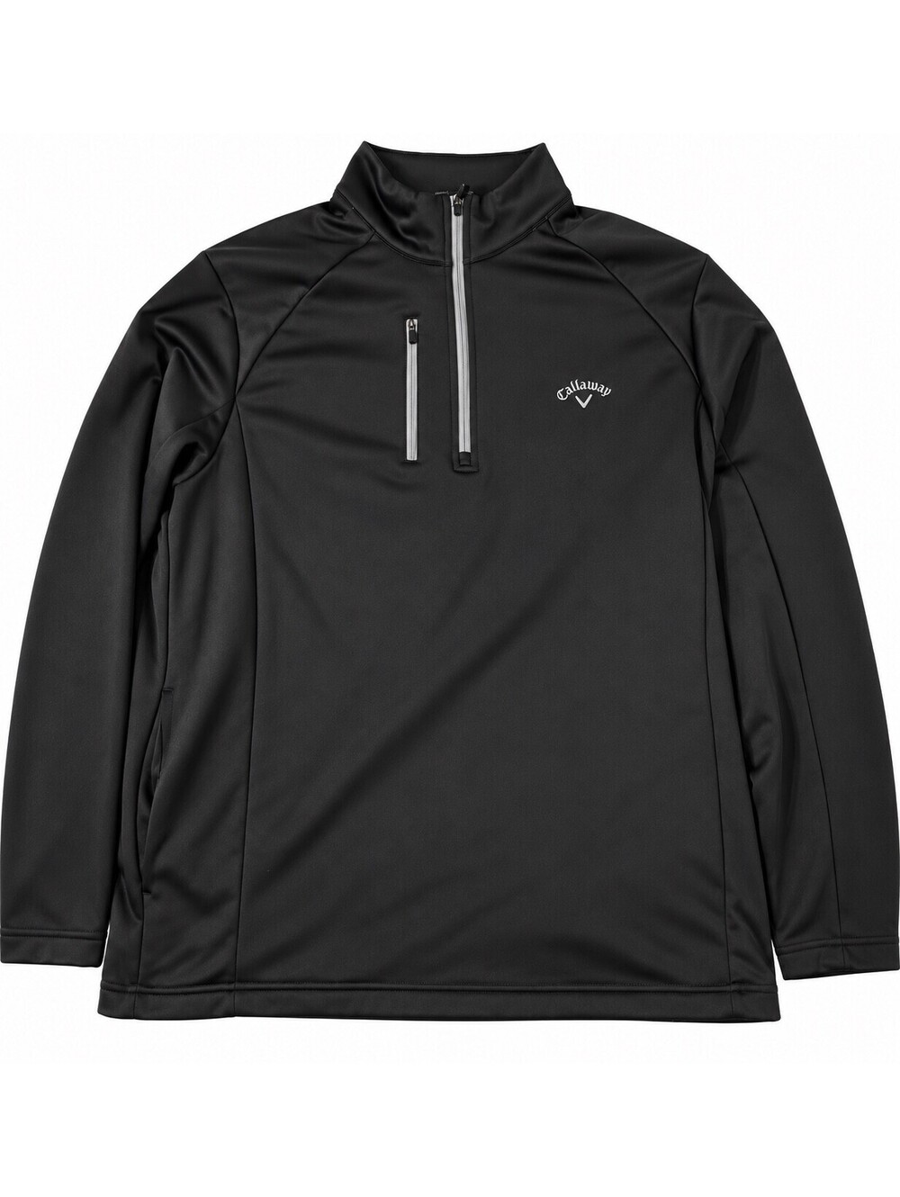 Callaway Golf Quarter Zip Pullover Men XL Black Chest Pocket